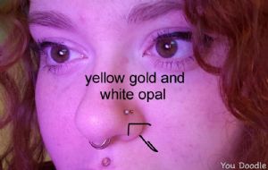 Synthetic Opal Nosescrew Customer Photo